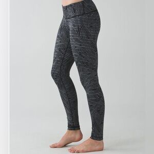 Lululemon Legging Women 2 Wunder Under Luon Stretch Pant Palm Stripe Gym Core